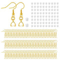 180PCS Earring Making Kits 18K Gold Earring Hooks Hypoallergenic Ear Wires Fish Hook for DIY Jewelry Making Bulk Pack - color: 18k Gold