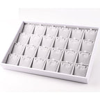 Oirlv Velvet Stackable Jewelry Trays Pendant Display Organizer Storage Tray (24 Grids Pendant) - size: 24 Grids Pendant