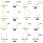 PAGOW 32 pcs Earring Beading Hoop, 8 Shape Hypoallergenic Heart Teardrop Square Round Beading Hoops for Jewelry Making, Earrings Beading Hoop Bulk for DIY Crafts Accessories Supplies (Gold, Silver) - color: 32pcs,8 shapes