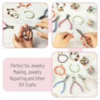 Mr. Pen- Pliers for Jewelry Making, 3 Pack, Chain Nose, Round Nose Pliers Set and Wire Cutter for Beading, Wire Wrapping, Jump Rings, Jewelry Repair, Crafting, DIY - color: Pastel