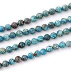 6mm 60pcs DIY Natural Blue Pattern Agate Stone Beads Round Healing Crystal Gemstone Loose Beads for Jewelry Making Handmade Bracelet Necklace - color: Blue Pattern Agate, size: 6mm