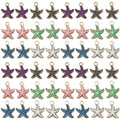 Sailanzi 48pcs Alloy enamel starfish series Pendant Jewelry Making DIY Keychain Earrings Pendant Various Design Charms for Jewelry Making Bracelets Necklace (SN823) - color: SN823