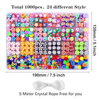 BBita 1000PCS Polymer Clay Beads Bracelet Making kit, 24 Style Cute Fun Sports Ball Beads Baseball Basketball Soccer Rugby Volleyball Football Charms, DIY Bracelet Making kit - color: A5#Style 5