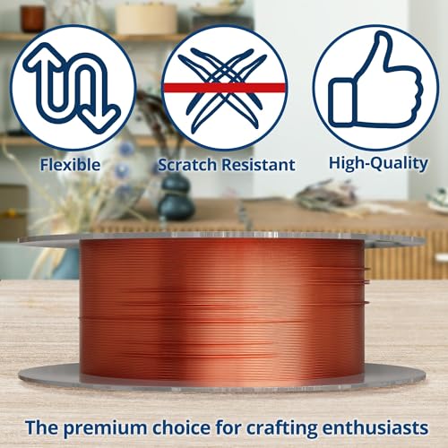 Soft Flex 26 Gauge Craft Wire - 27 Meters - Jewelry Wire with Tarnish Resistant Silver Plating - style: Bare Copper