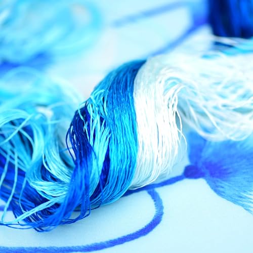 4 Skeins Mulberry Silk Floss Embroidery Thread Floss-Cross Stitch Threads China Silk Woven Jewelry Threads DIY Sewing Kits (15) - color: 15