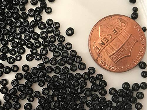 Seed Beads Size:11/0 50 gr / 1.76 oz (Opaque Black) - color: Opaque Black