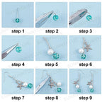 SUNNYCLUE 1 Box DIY 8 Pairs Ocean Theme Earring Making Kits Starfish Shell Sea Turtle Charms Pendants Cowrie Shell & Glass & Synthetical Turquoise Beads for Handmade Earrings Beginner - color: Golden Ocean Earrings
