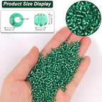 5100 Pcs Size 8/0 Glass Seed Beads, 3 mm Aqua Small Mini Spacer Loose Pony Beads for Jewelry Making and DIY Crafts - color: Aqua, size: Medium