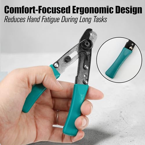 Capillary Tube Cutter - Wire Cutting Pliers Tool for HVAC Air Conditioning and Refrigeration Repairs & Maintenance, Metal Green Snap Clamp On Scissors, Ergonomically Hand Designed Forcep for Copper