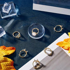 SUNNYCLUE 1 Box 8Pcs Adjustable Ring Base Golden Prong Ring Settings Cubic Zirconia Rhinestone Finger Rings Components 4 Claw Brass Prong Ring Blanks for Stones Jewelry Making Kits DIY Gemstone Rings - style: Ring 2