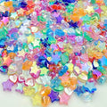 450 Pcs Acrylic Beads - Mixed Colors AB Crystal Star Heart Beads for Jewelry Making DIY Bracelet Necklace Earrings - color: Mixed Colors