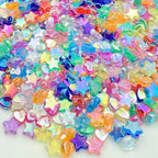 450 Pcs Acrylic Beads - Mixed Colors AB Crystal Star Heart Beads for Jewelry Making DIY Bracelet Necklace Earrings - color: Mixed Colors