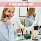Taiyin Travel Jewelry Case, Bridesmaid Gifts Mini Jewelry Organizer, PU Leather Portable Earring Box for Women Girls - color: Green