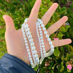 60pcs Adabele AAA Grade 6mm Natural Shell Pearl Loose Round Beads Freshwater Mother of Pearl Nacre 15 inch (Pearl White) for DIY Craft Jewelry Making SP6-1 - color: Pearl White, size: 6mm (60pcs/1 Strand)