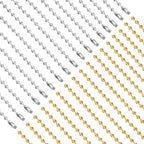 30Pcs 24 Inch Ball Chain Necklace Bulk Ball Bead Necklace Chains Gold Silver Adjustable Metal Ball Beads Chains with Connector Clasp for Jewelry Making Chains Supplies DIY Necklaces Crafts - color: Platinum & Gold