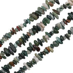 400pcs Natural Chip Stone Beads for Jewelry Making India Agate 5-8mm Irregular Gemstones Healing Crystal Loose Rocks Bead Hole Drilled for Ring Earrings Necklace Bracelet Making DIY Art Crafts - color: India Agate(2 Strands-62")