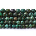 4mm 90pcs Natural African Turquoise Stone Beads for Jewelry Making Round Loose Gemstone Beads DIY Bracelet Necklace Earrings(African Turquoises, 4mm) - color: African Turquoises, size: 4mm