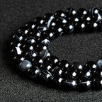 100pcs 10mm Black Stripe Agate Beads Natural Gemstone Beads Round Loose Beads for Jewelry Making - color: Black Stripe Agate, size: 10mm