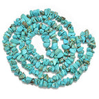 PLTbeads 5-8mm Natral Healing Gemstone Waist Bracelets Necklace Kit Irregular Stone DIY Crafts Design Jewelry Making 1 Strand per Bag Approxi 34 inch (Green Turquoise Chips) - color: Green Turquoise Chips