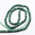 115pcs Natural Jade Disk Stone Beads 4x2mm Rondelle Faceted Dyed Stone Loose Spacer Beads for Jewelry Making Design Bracelet Necklace Keychain Phone Chain Lanyard Ornament, Cadet Blue - color: Cadet Blue