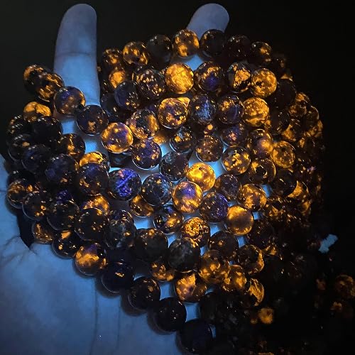 44pcs 8mm Natural Flame Yooperlite Stone Beads Round Healing Energy Power Stone Beads for Jewelry Making DIY Bracelet Necklace Earrings 15" (Flame Stone, 8mm) - color: Flame Stone, size: 8mm