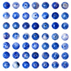 QINJIEJIE 100PCS Blue and White Sodalite Beads 8mm Natural Stone Beads Round Loose Gemstone Bead for Bracelet Beading Crystal Jewelry Making DIY Necklace Earrings 0.32" - color: Blue and White Sodalite, size: 100PCS