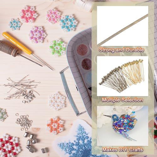 MECCANIXITY 200Pcs Plated Ball Head Pins Jewelry Making 24 Gauge 20mm Wire Head Pins Brass Ball Head Pins End Head Pins for DIY Craft Necklaces Bracelets Earrings, Bronze and Gold - color: Bronze and Gold, size: 20mm
