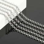 KYUNHOO 4 Meters Circle Link Chain Spool Soldered Stainless Steel Chains for Jewelry Making Charm Chains Bulk for Men DIY Jewelry Craft Finding Jewelry Making Supplies - color: Silver Circle