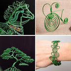 Aluminum Craft Wire, 75 Feet 1.5mm/ 16 Gauge Green Bendable Soft Metal Aluminum Wire Roll Bulk for DIY Crafts Sculpting Jewelry Making - color: Green, size: 16 Gauge