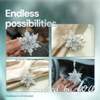 Relime Bead Embroidery Starter Kit w Step-by-Step Video Tutorials, Snowflake Craft Kit Hand Embroidery Kit with Patterns, Handmade Jewelry DIY for Adults and Kids