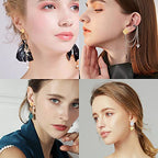 SUNNYCLUE 1 Box 12 Pairs 3 Styles Stainless Steel Stud Earring Geometric Flat Round Heart Square Earring Findings with Hole for Women Adults DIY Jewelry Making - color: 12 Pairs Mixed Color Stud Earring Findings