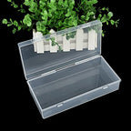 6 Pack Rectangular Clear Plastic Storage Containers Box with Hinged Lid for Beads and Other Small Craft Items (7.28 x 3.54 x 1.77 inch) - size: 7.28 x 3.54 x 1.77 inch