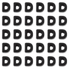 FASHEWELRY 30Pcs Acrylic Letter D Beads with Large Hole Big Plastic Letter Blocks European Beads 3D Letters Chunky Vowel Initial Alphabet Bead for Key Chains Necklace DIY Arts Craft Projects - color: Black, size: D