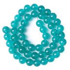 10MM 36PCS Natural Blue Amazonite Chalcedony Stone Crystal Loose Beads for Jewelry Making DIY Bracelet Necklace - color: Amazonite Chalcedony, size: 10mm