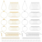 483Pcs Earring Making Kit, Earring Making Supplies with Beading Hoop Earrings Finding Component Accessories, Earrings Hooks, Jump Rings for Jewelry Make DIY Craft Christmas