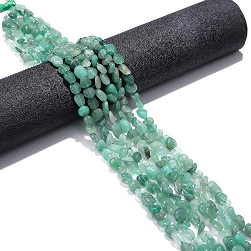 BEADIA Irregular Natural Green Aventurine Jade Stone Loose Semi Gemstone Beads for Jewelry Making 5-8mm 38cm - color: Green Aventurine Jade, size: 5-8mm 38cm