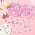 216Pcs Cute Flower Acrylic Beads for Jewelry Making AB Colorful Transparent Spacer Beads for Bracelets Necklace Earrings Making DIY Crafts Gift - color: Flower1-216 pcs