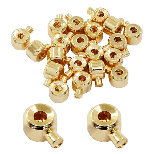 20Pcs Gold Plated Brass Rondelle Spacer Beads 3mm for DIY Bracelet Necklace Jewelry Making - color: Gold