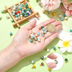 Ipotkitt 100 Pcs Electroplate Glass Rondelle Charms Imitation Jade Crystal Ball Bead Charms Faceted Round Bead Charms for DIY Craft Jewelry Making - color: 100pcs-Rondelle Charms-12x8mm