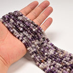ICAI 4x6mm Natural Rondelle Beads – Loose Gemstone Spacers for DIY Jewelry Making (Amethyst) - color: Amethyst, size: 4x6