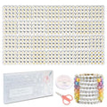 FZIIVQU 1400 Pcs Letter Beads Kit, 28 Styles White Acrylic Alphabet Letter Beads for Jewelry Making wiht Number Heart Bead Friendship Bracelet Kit - color: Golden Alphabet & White Base, size: 4*7mm