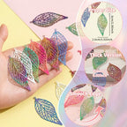 Dazzling Colorful Filigree Charms Hollow Out Multicolor Geometric Filigree Pendants for DIY Jewelry Making Earrings Necklaces Components - color: Leaf-1