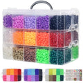 LIS HEGENSA 30 Color 12800PCS+ Kandi Pony Beads Bulk,Bead for Necklace Jewelry Making Hair Braiding Keychain Bracelets Making Kits,Pet Art Beads for Crafts Braids Girls