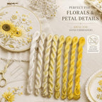 Natural 100% Silk Thread, Handmade Embroidery Thread Silk Floss 8 Colors 110m Each (75) - color: 75