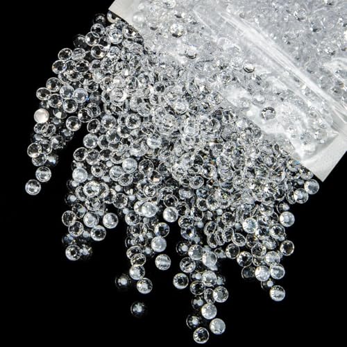 qiipii 620PCS 6mm Transparent Clear Resin Rhinestones Flatback Jelly Resin Stones Bulk SS30 Diamonds Gems Charms Supplies for Nails Face Eyes Makeup Body Tumblers Mugs Bottles DIY Crafts Shoes Clothes - color: Transparent, size: 6mm Bulk