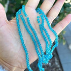 500pcs Czech Faceted Rondelle Crystal Glass Loose Beads 4mm Small Tiny Spacer Bulk Aquamarine Blue for DIY Craft Jewelry Making CCR410 - color: Aquamarine Blue, size: 4mm (0.16") - 500pcs
