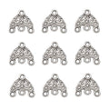 Mega Pet 20pcs Tibetan Silver Hat Chandelier Component Links Charm Pendant Connectors with 3 Holes for Multi Layers Dangle Earring Bracelet Necklace Jewelry Making - color: Antique Silver, Hat
