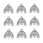 Mega Pet 20pcs Tibetan Silver Hat Chandelier Component Links Charm Pendant Connectors with 3 Holes for Multi Layers Dangle Earring Bracelet Necklace Jewelry Making - color: Antique Silver, Hat