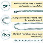 12 Rolls 120 Feet 4 mm Jewelry Making Chains Necklace Chains Jewelry Making Supplies Jewelry Chain Link Cable Chain Roll with 120 Lobster Clasps 50 Jump Rings for DIY Earring Bracelet, 12 Colors