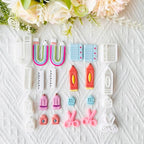 School Supplies Polymer Clay Cutters Set – Molds, Clay Cutters for Polymer Clay, Clay Earring Tools - color: O color